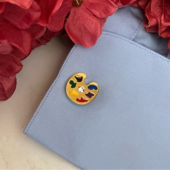 Artists Golden Painters Palette Cufflinks with Crystals - Picture 12 of 16